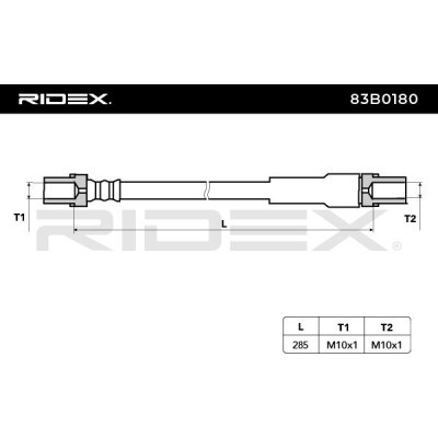 Brake Hose RIDEX 83B0180 83B0180 - photo 3