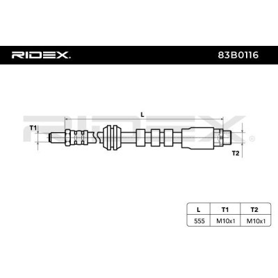 Brake Hose RIDEX 83B0116 83B0116 - photo 3