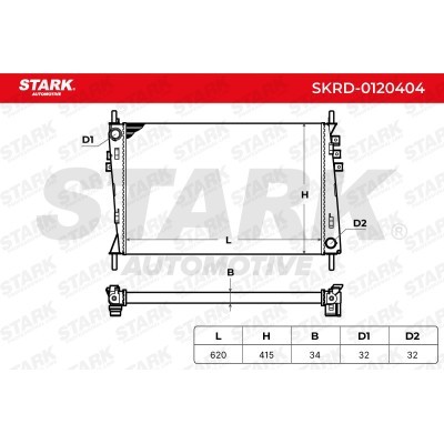 Radiator, Engine Cooling Stark SKRD-0120404 SKRD-0120404 - photo 3