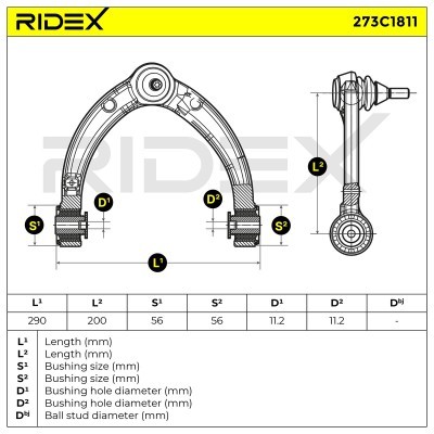 Control Arm RIDEX 273C1811 273C1811 - photo 8