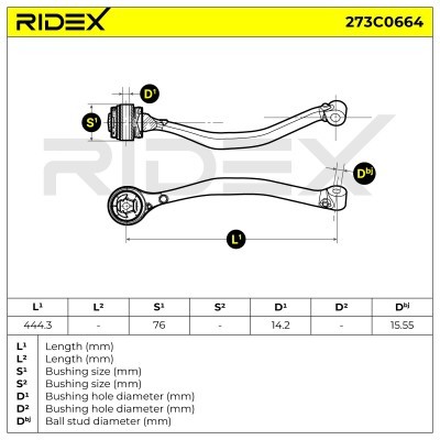 Control Arm RIDEX 273C0664 273C0664 - photo 5