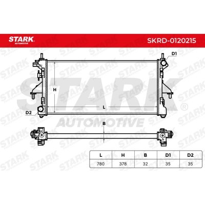 Radiator, Engine Cooling Stark SKRD-0120215 SKRD-0120215 - photo 7