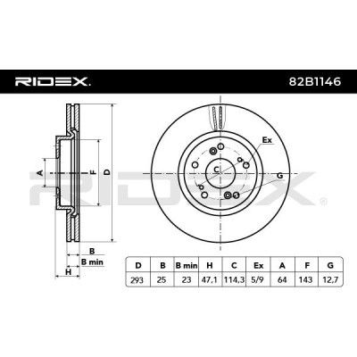 Brake Disc RIDEX 82B1146 82B1146 - photo 3