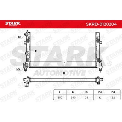 Radiator, Engine Cooling Stark SKRD-0120204 SKRD-0120204 - photo 4