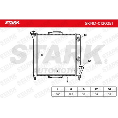 Radiator, Engine Cooling Stark SKRD-0120251 SKRD-0120251 - photo 4