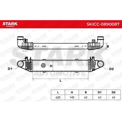 Intercooler, Charger Stark SKICC-0890087 SKICC-0890087 - photo 6