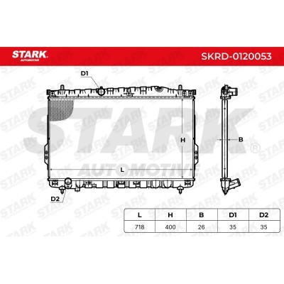 Radiator, Engine Cooling Stark SKRD-0120053 SKRD-0120053 - photo 2