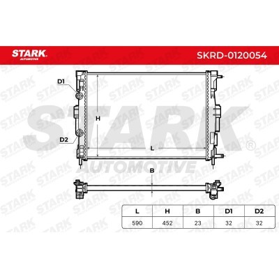 Radiator, Engine Cooling Stark SKRD-0120054 SKRD-0120054 - photo 3