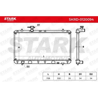 Radiator, Engine Cooling Stark SKRD-0120094 SKRD-0120094 - photo 3