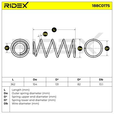 Suspension Spring RIDEX 188C0175 188C0175 - photo 5