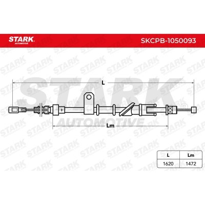 Cable Pull, Parking Brake Stark SKCPB-1050093 SKCPB-1050093 - photo 3