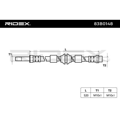 Brake Hose RIDEX 83B0148 83B0148 - photo 3