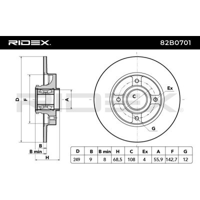 Brake Disc RIDEX 82B0701 82B0701 - photo 9