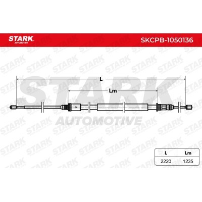 Cable Pull, Parking Brake Stark SKCPB-1050136 SKCPB-1050136 - photo 3