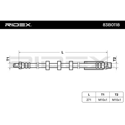 Brake Hose RIDEX 83B0118 83B0118 - photo 4