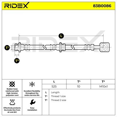 Brake Hose RIDEX 83B0086 83B0086 - photo 5
