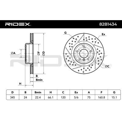 Brake Disc RIDEX 82B1434 82B1434 - photo 6