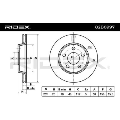 Brake Disc RIDEX 82B0997 82B0997 - photo 3
