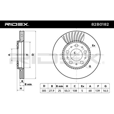 Brake Disc RIDEX 82B0182 82B0182 - photo 4