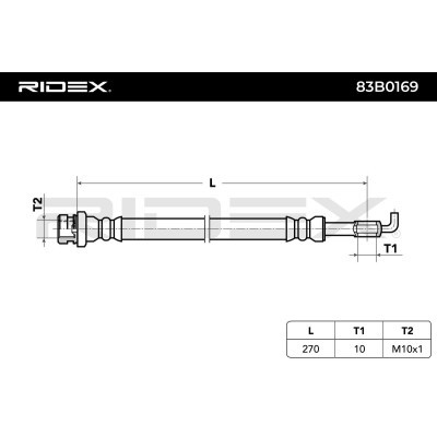 Brake Hose RIDEX 83B0169 83B0169 - photo 3