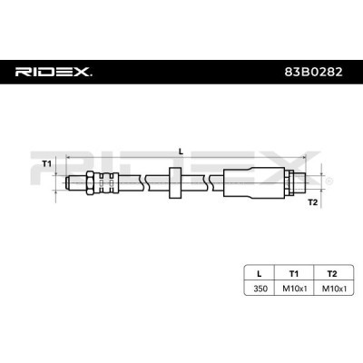 Brake Hose RIDEX 83B0282 83B0282 - photo 3