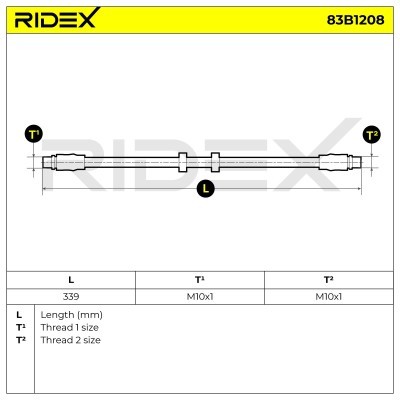 Brake Hose RIDEX 83B1208 83B1208 - photo 6