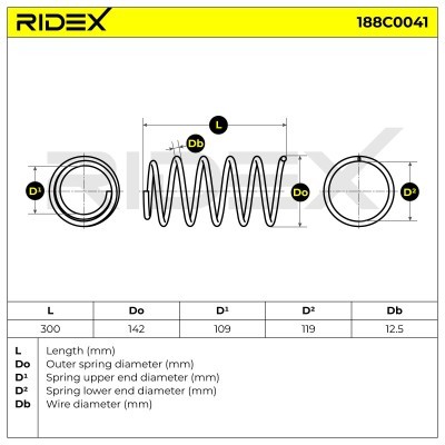 Suspension Spring RIDEX 188C0041 188C0041 - photo 4
