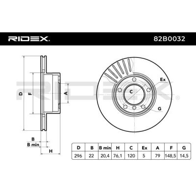 Brake Disc RIDEX 82B0032 82B0032 - photo 7