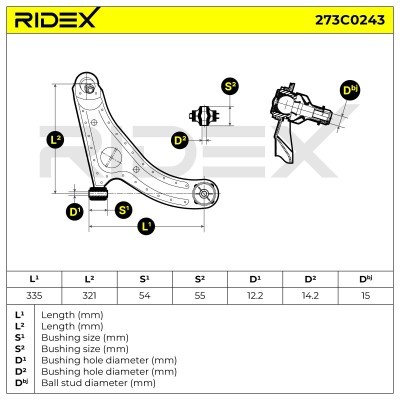 Control Arm RIDEX 273C0243 273C0243 - photo 5