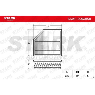 Air Filter Stark SKAF-0060158 SKAF-0060158 - photo 3