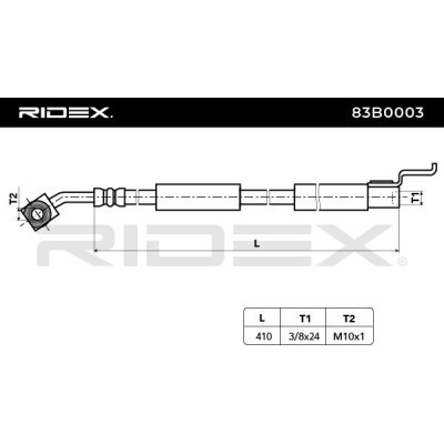 Brake Hose RIDEX 83B0003 83B0003 - photo 3
