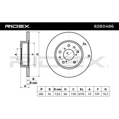 Brake Disc RIDEX 82B0486 82B0486 - photo 6