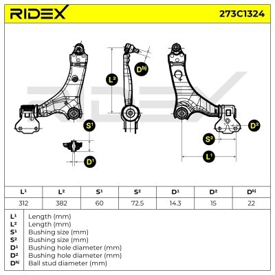 Control Arm RIDEX 273C1324 273C1324 - photo 5