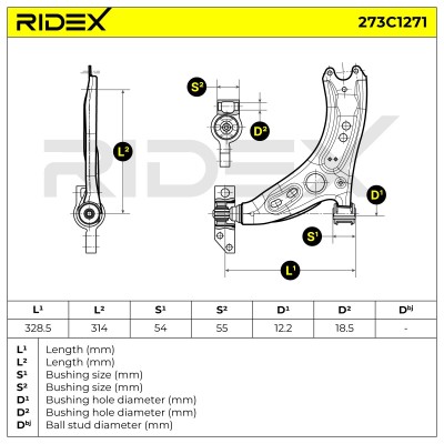 Control Arm RIDEX 273C1271 273C1271 - photo 6