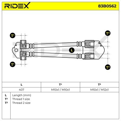 Brake Hose RIDEX 83B0562 83B0562 - photo 7