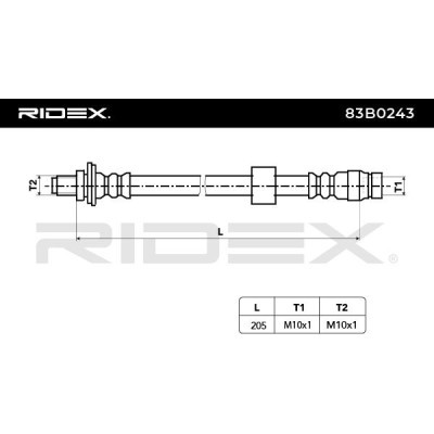 Brake Hose RIDEX 83B0243 83B0243 - photo 4