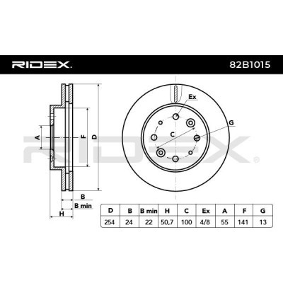 Brake Disc RIDEX 82B1015 82B1015 - photo 6