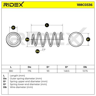 Suspension Spring RIDEX 188C0336 188C0336 - photo 4