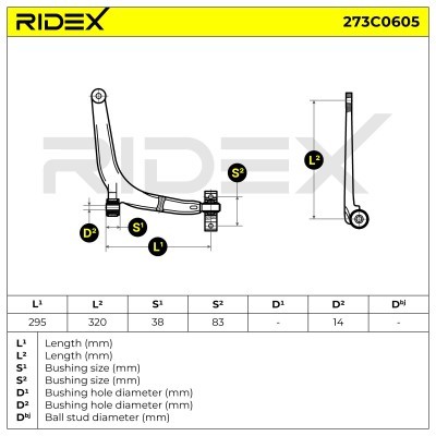 Control Arm RIDEX 273C0605 273C0605 - photo 6