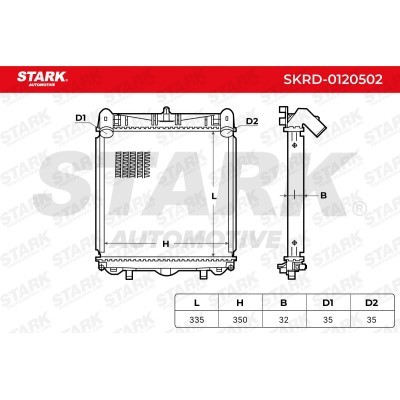 Radiator, Engine Cooling Stark SKRD-0120502 SKRD-0120502 - photo 9