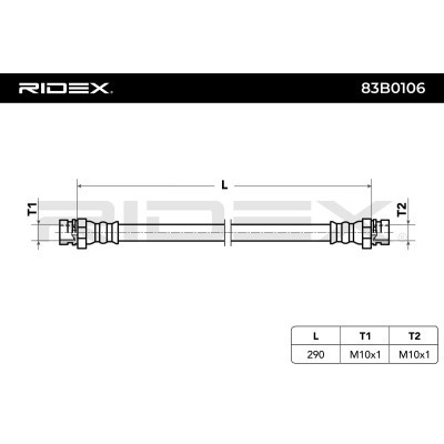 Brake Hose RIDEX 83B0106 83B0106 - photo 4