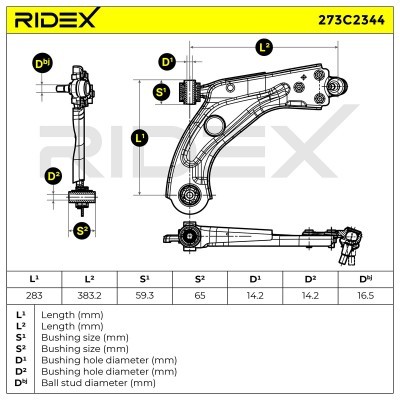 Control Arm RIDEX 273C2344 273C2344 - photo 6