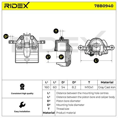 Brake Caliper RIDEX 78B0940 78B0940 - photo 7
