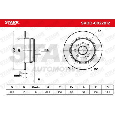 Brake Disc Stark SKBD-0022812 SKBD-0022812 - photo 5