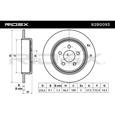 Brake Disc RIDEX 82B0093 82B0093 - photo 4