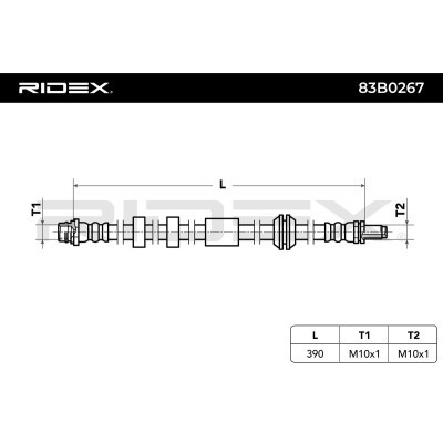 Brake Hose RIDEX 83B0267 83B0267 - photo 3