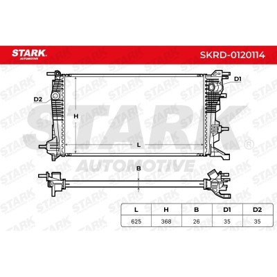 Radiator, Engine Cooling Stark SKRD-0120114 SKRD-0120114 - photo 3