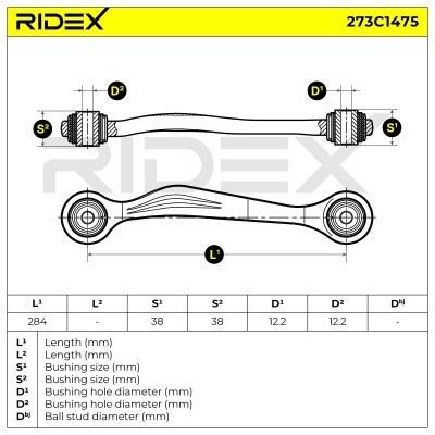 Control Arm RIDEX 273C1475 273C1475 - photo 6