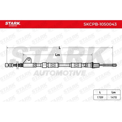 Cable Pull, Parking Brake Stark SKCPB-1050043 SKCPB-1050043 - photo 3