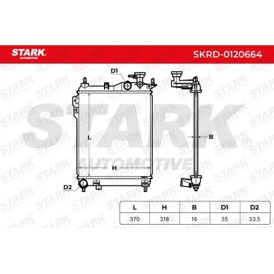 Radiator, Engine Cooling Stark SKRD-0120664 SKRD-0120664 - photo 6